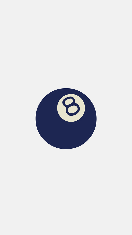 Navy 8 Ball Sticker