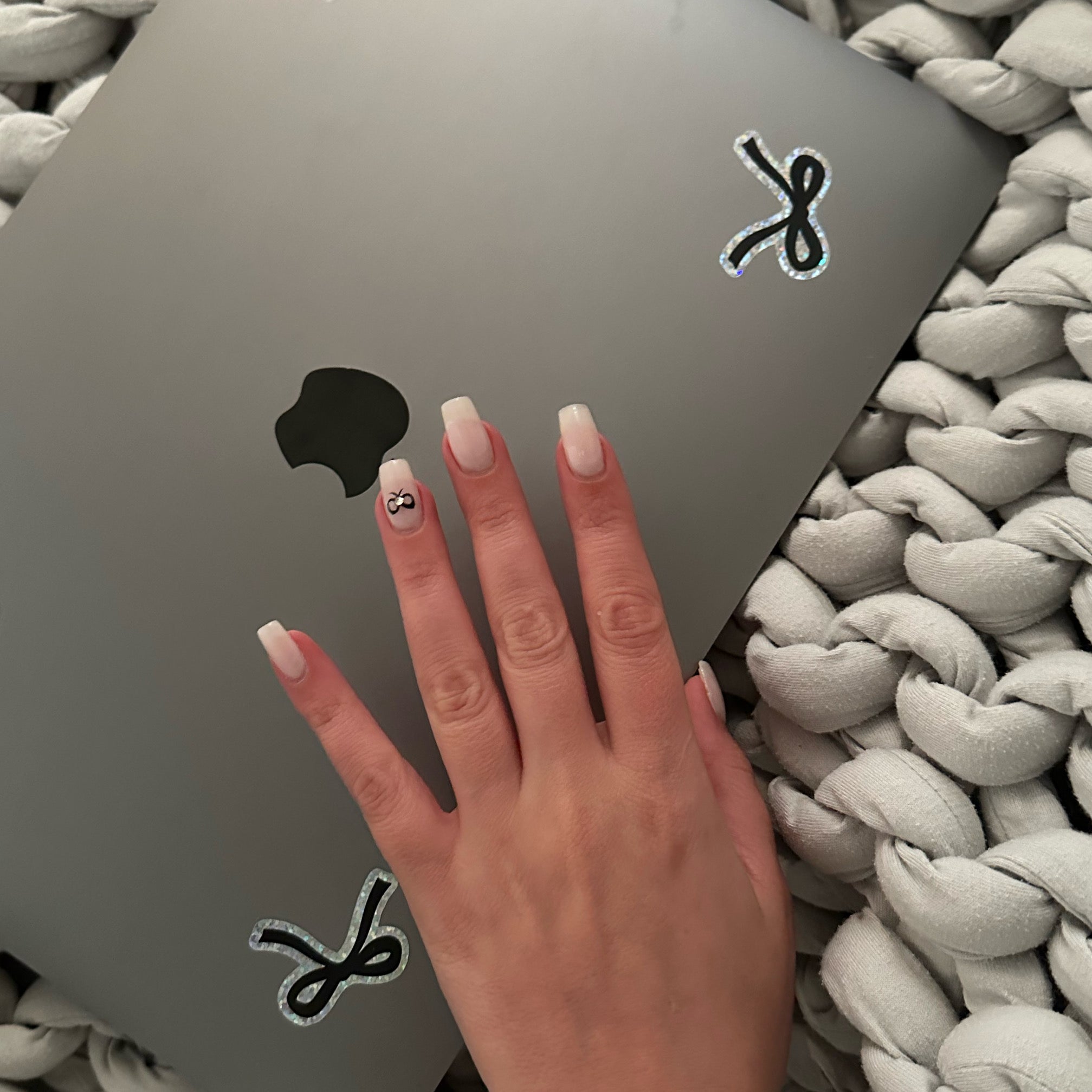 Glitter Bow Sticker