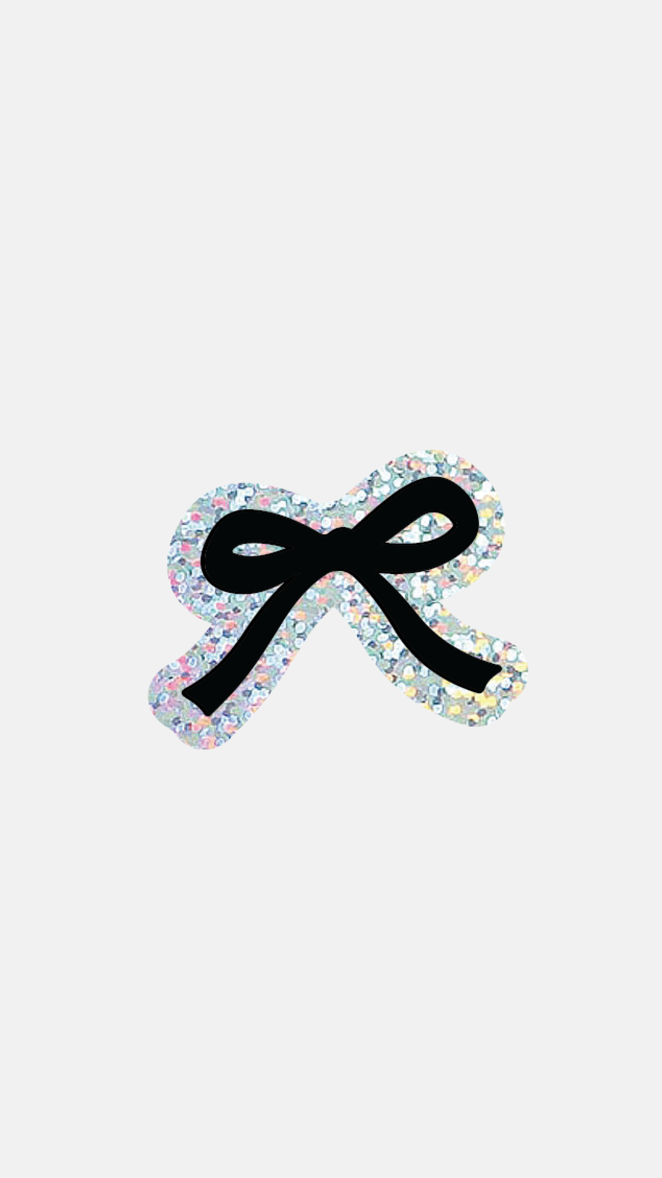 Glitter Bow Sticker