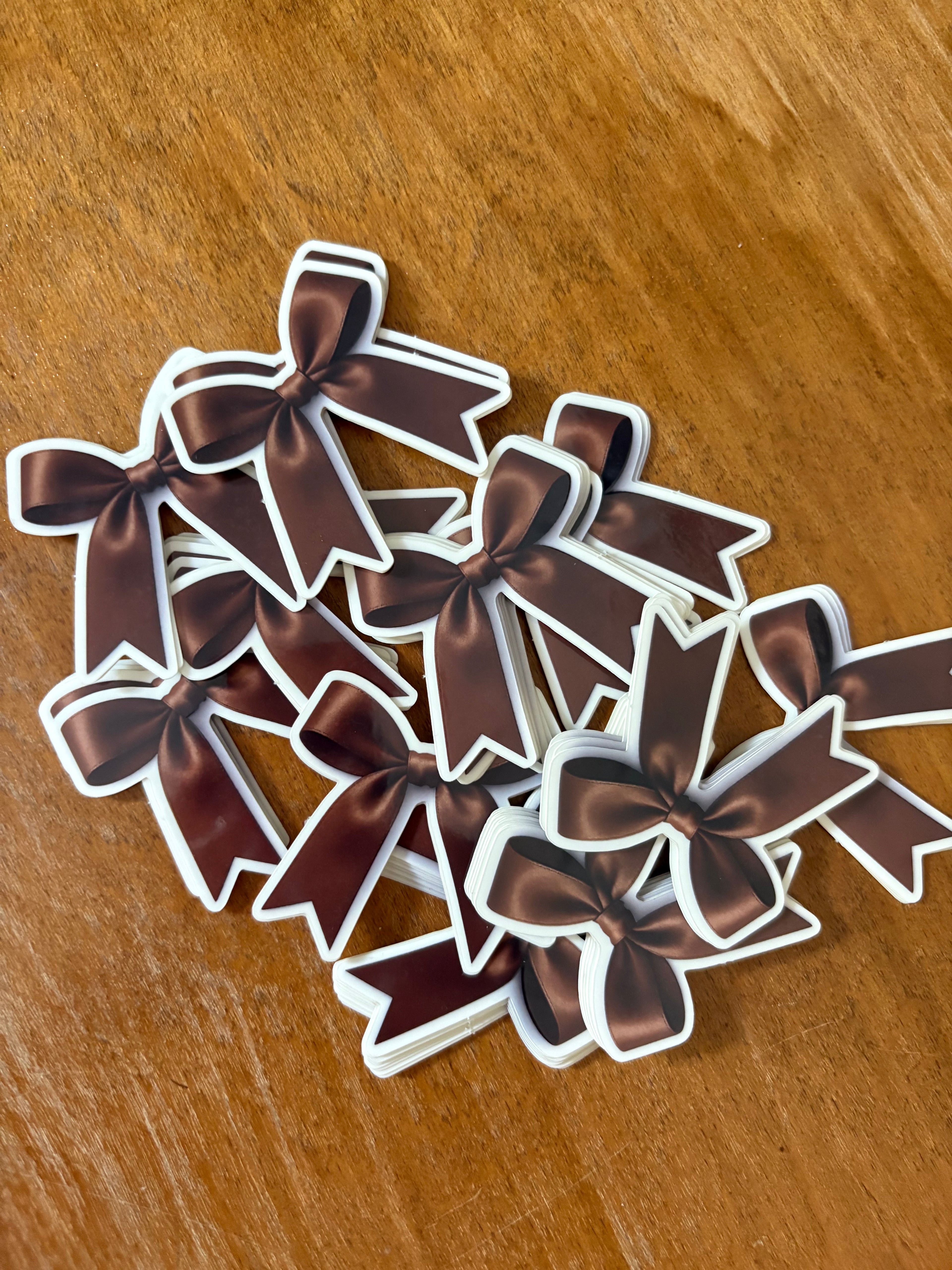Brown Bow - Sticker