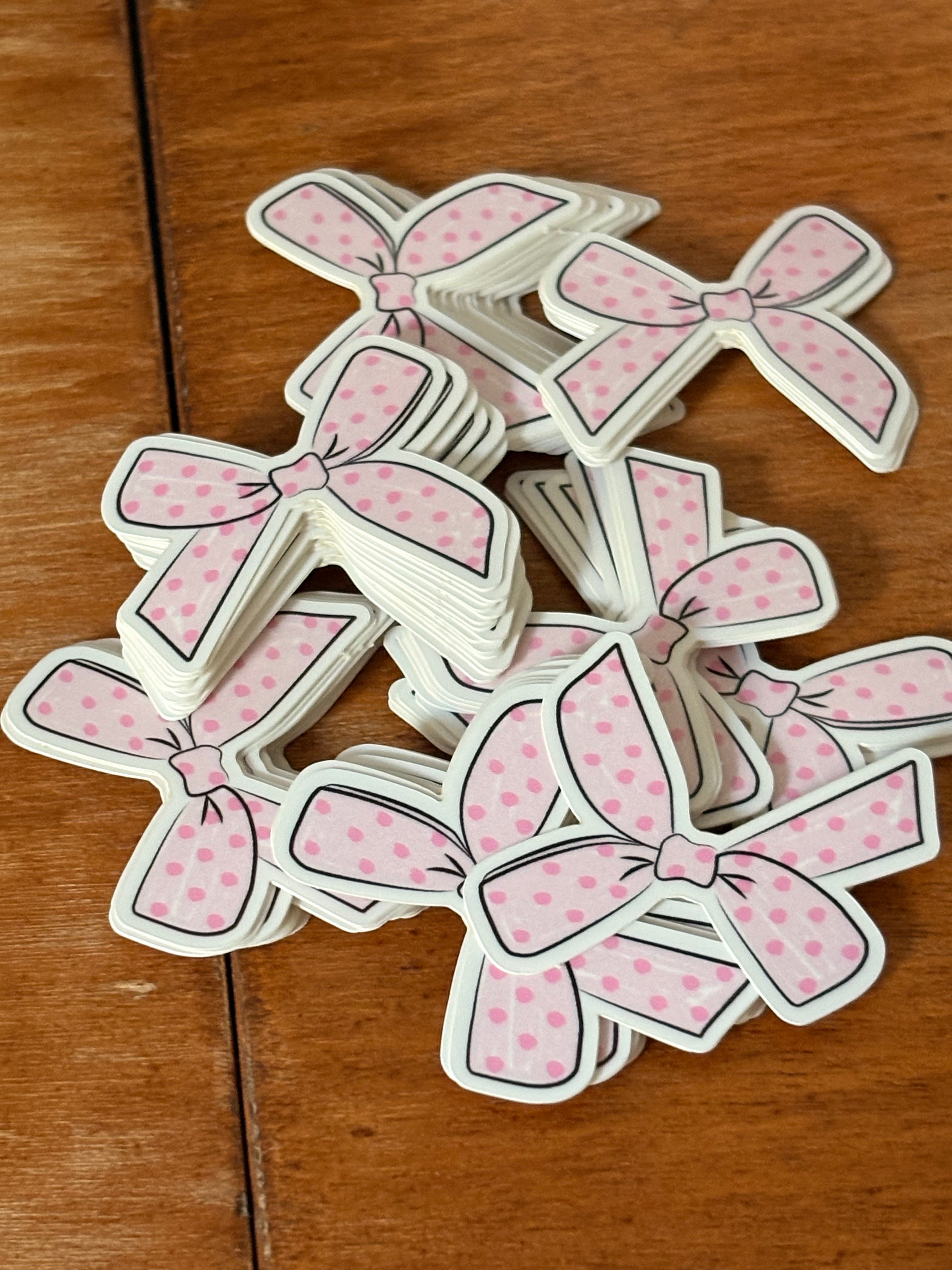 Polka-Dot Bow - Sticker