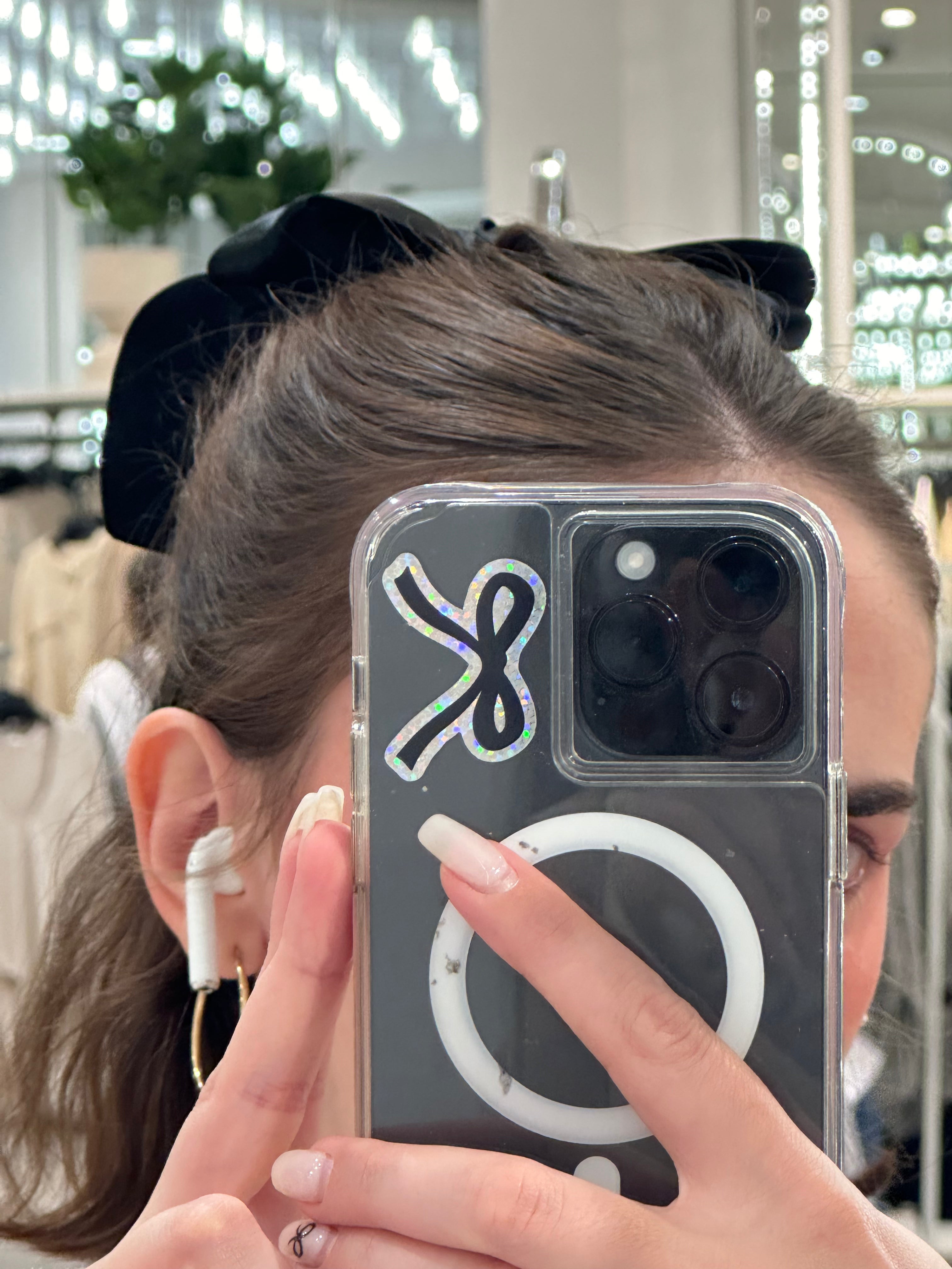 Glitter Bow Sticker