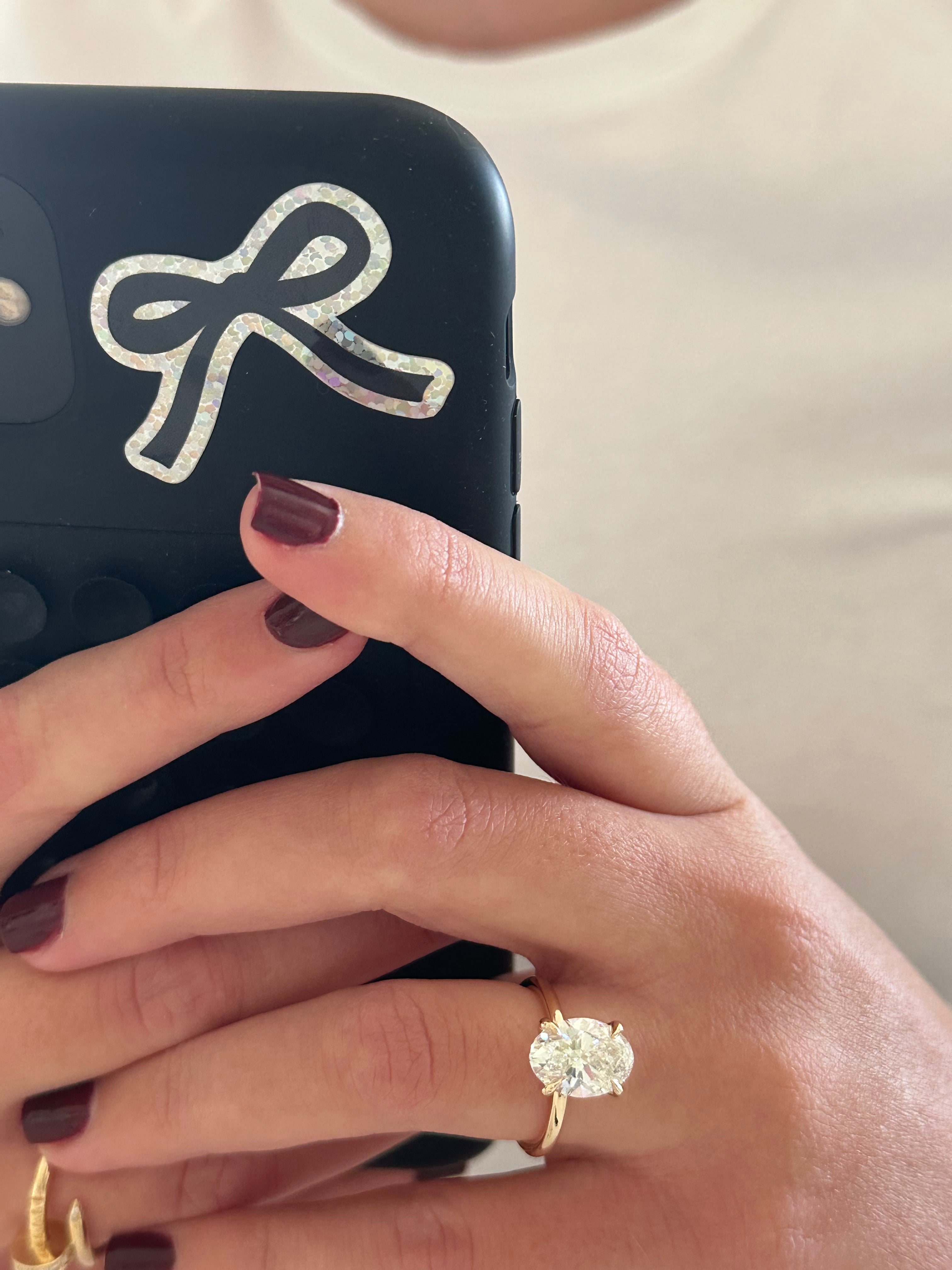 Glitter Bow Sticker