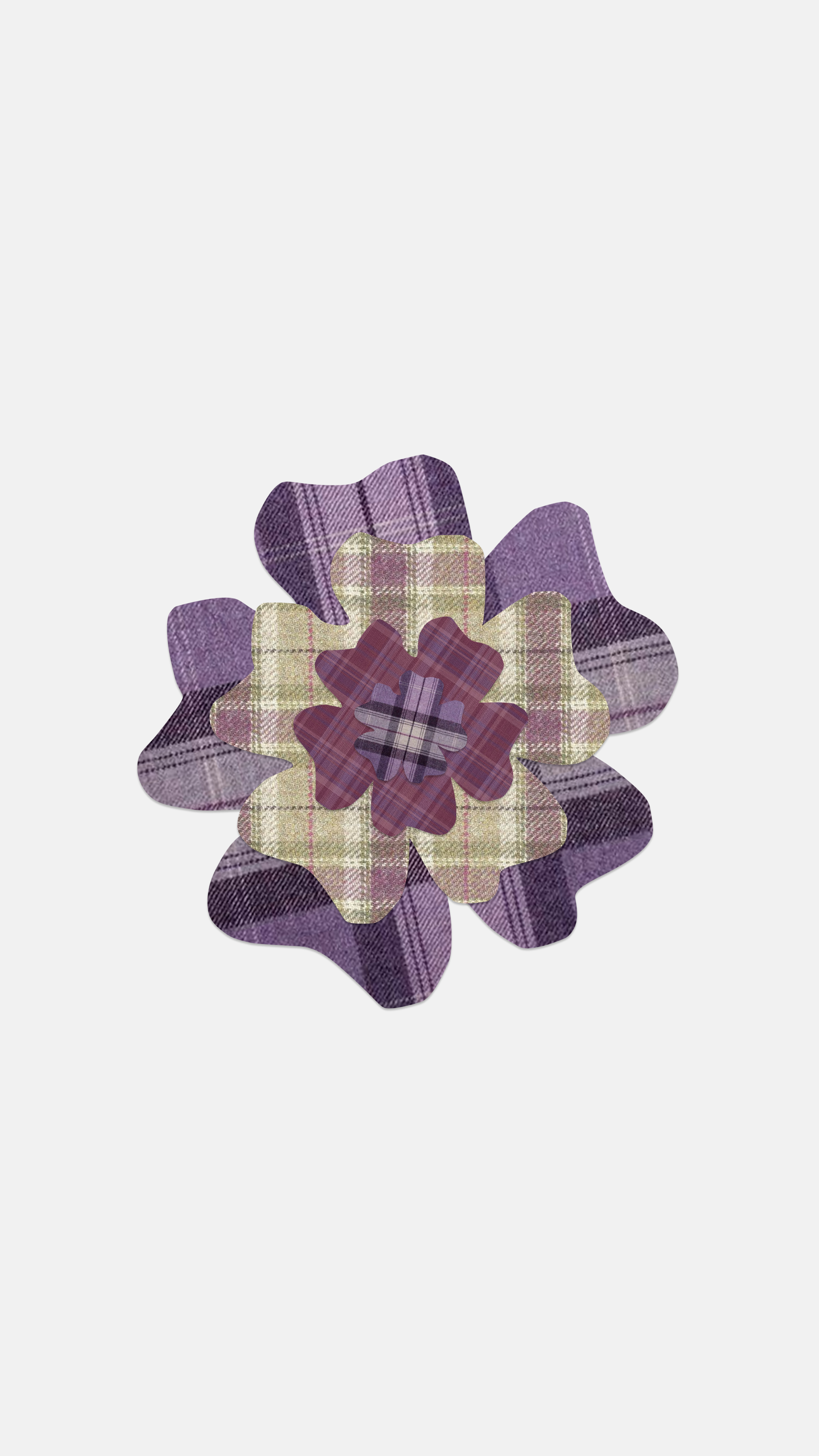 Plaid Flower - Sticker